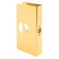 Prime-Line Brass Lock and Door Reinforcement Plate for 1-3/8 In. Thick Doors, Brass Finish Single Pack U 9549